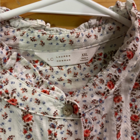 Lauren Conrad LC long sleeve cottage core shirt blouse XXL - Picture 6 of 10